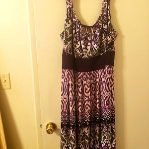 Dressbarn Purple Tribal Dress